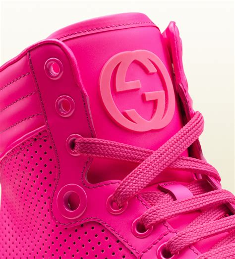 neon pink gucci sneakers for cheap|gucci low top.